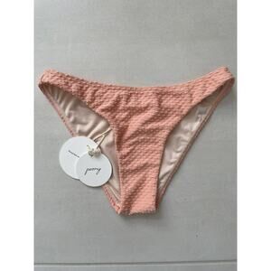 Peony Swim Bikini Bottom Staple Pant Textured Apricot Swimwear
